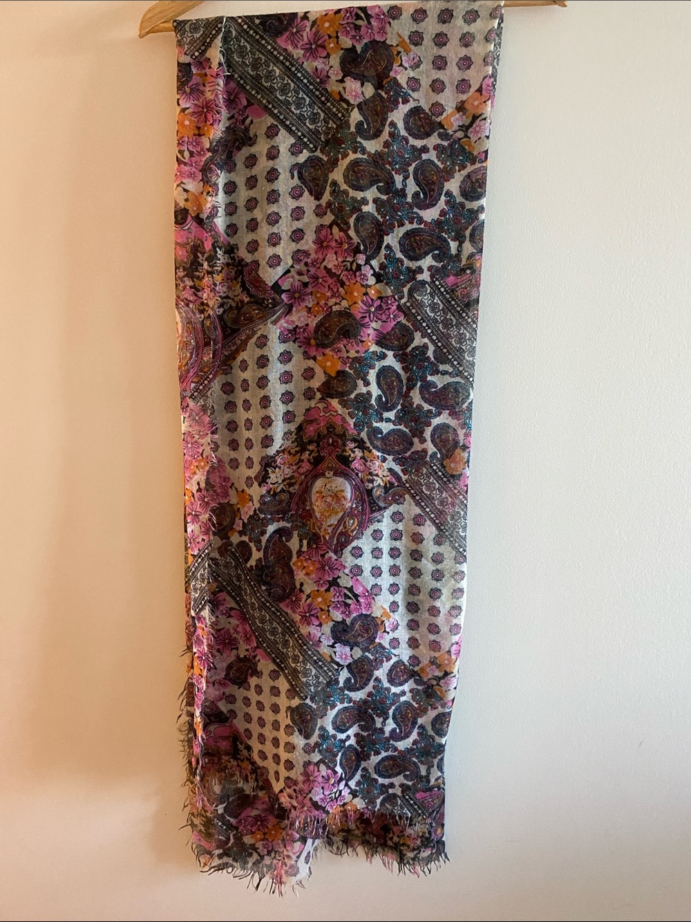 🌸🌼3 for $12🌸🌼 Printed Paisley Fringe Skirt - Pink & Purple Floral